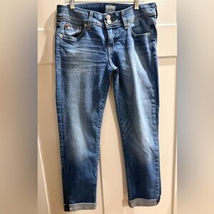 Hudson Jeans Blue Ankle & Cropped Women Jeans